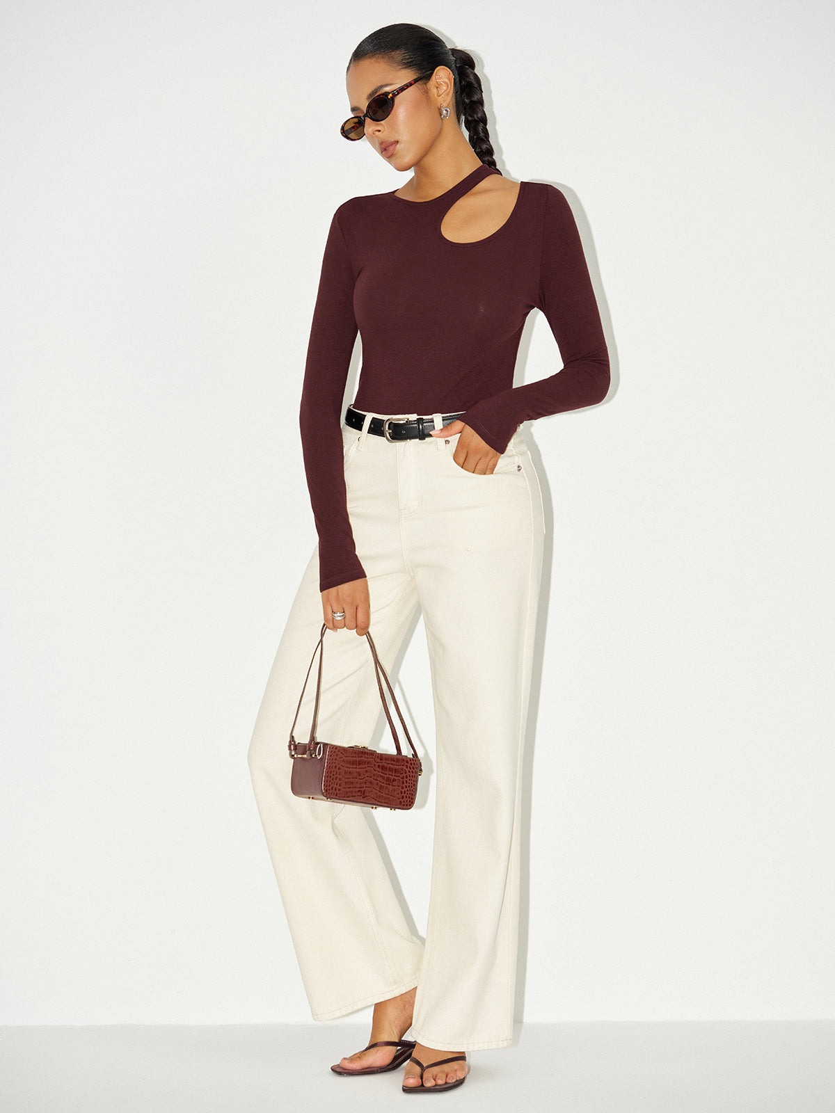 Long Sleeve Cut-Out Bodysuit