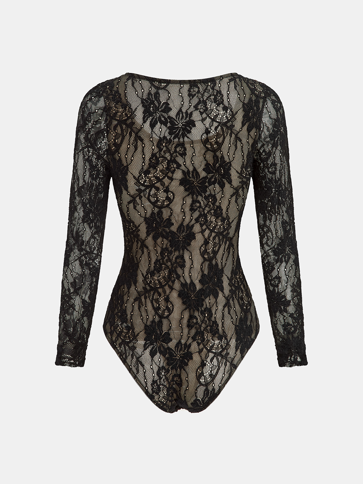 Floral Lace Long-Sleeve Bodysuit
