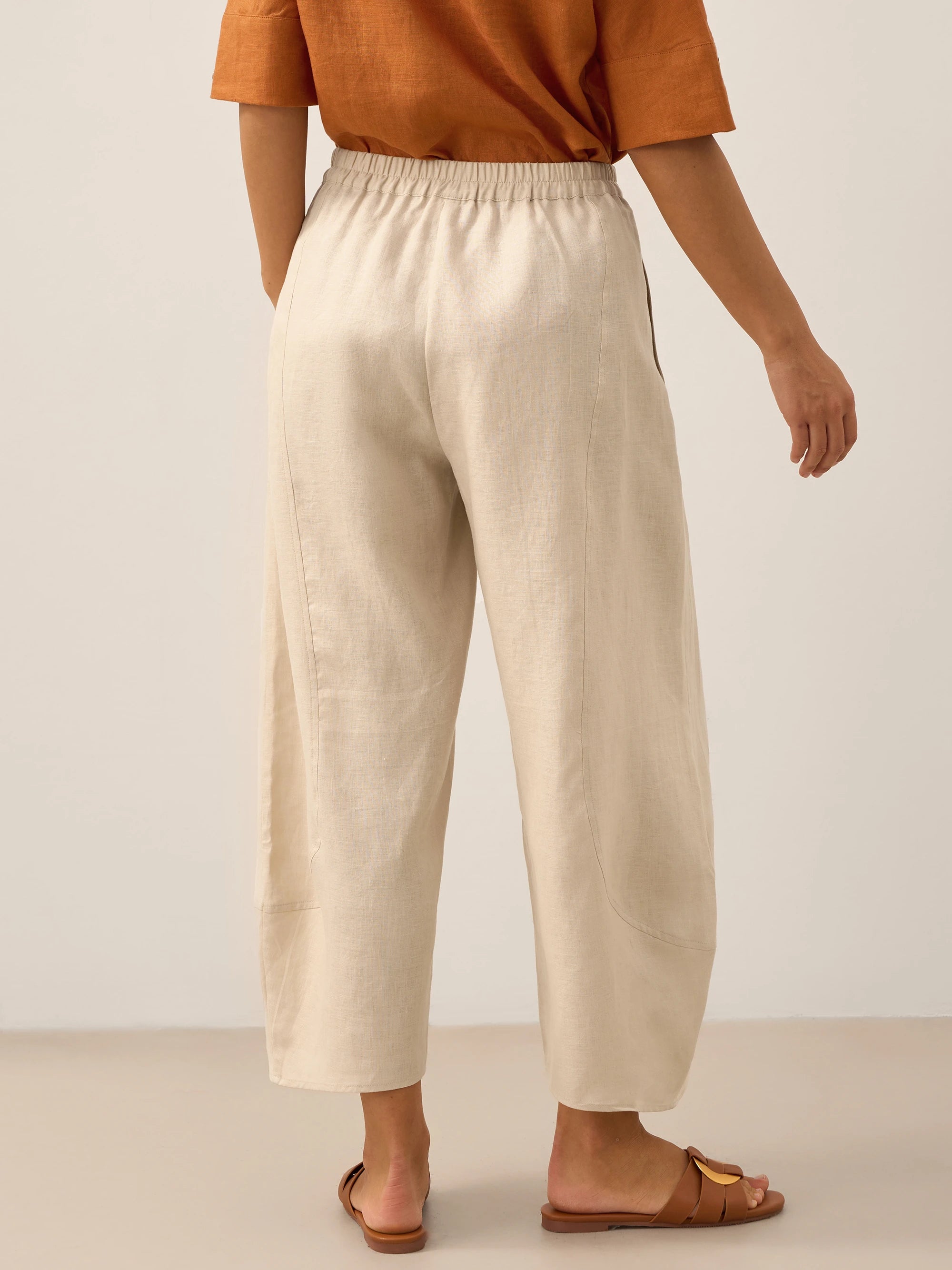100% Linen Classic Ankle Pants ZOE
