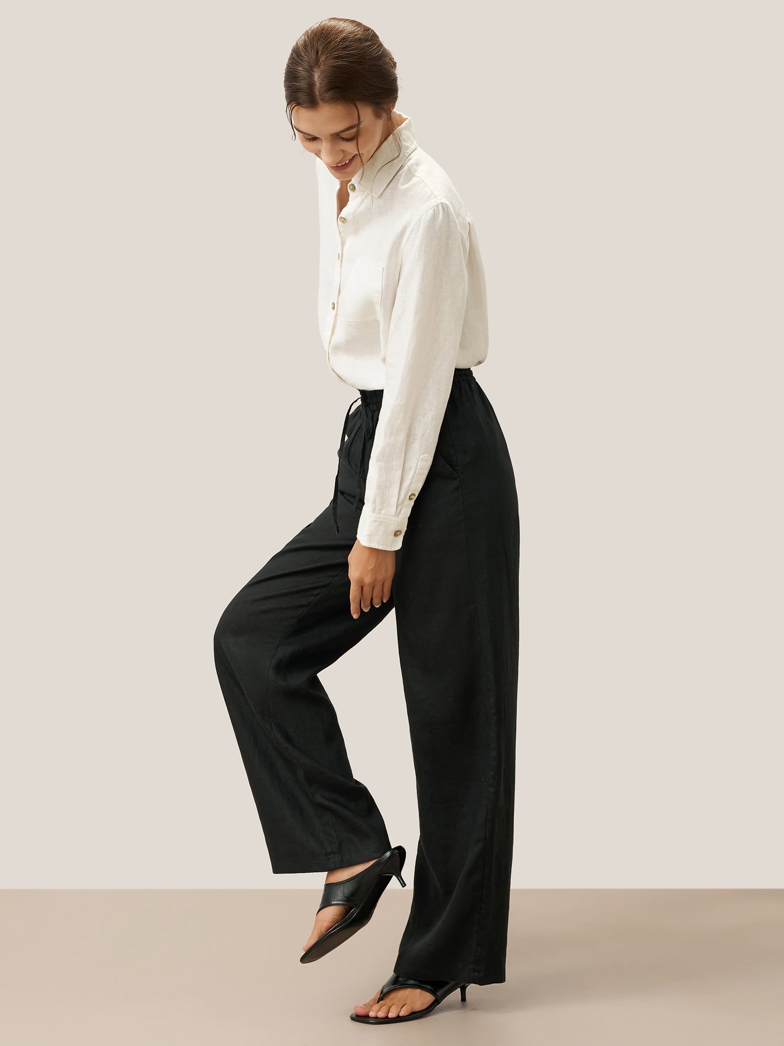 100% Linen Classic Pants LYON