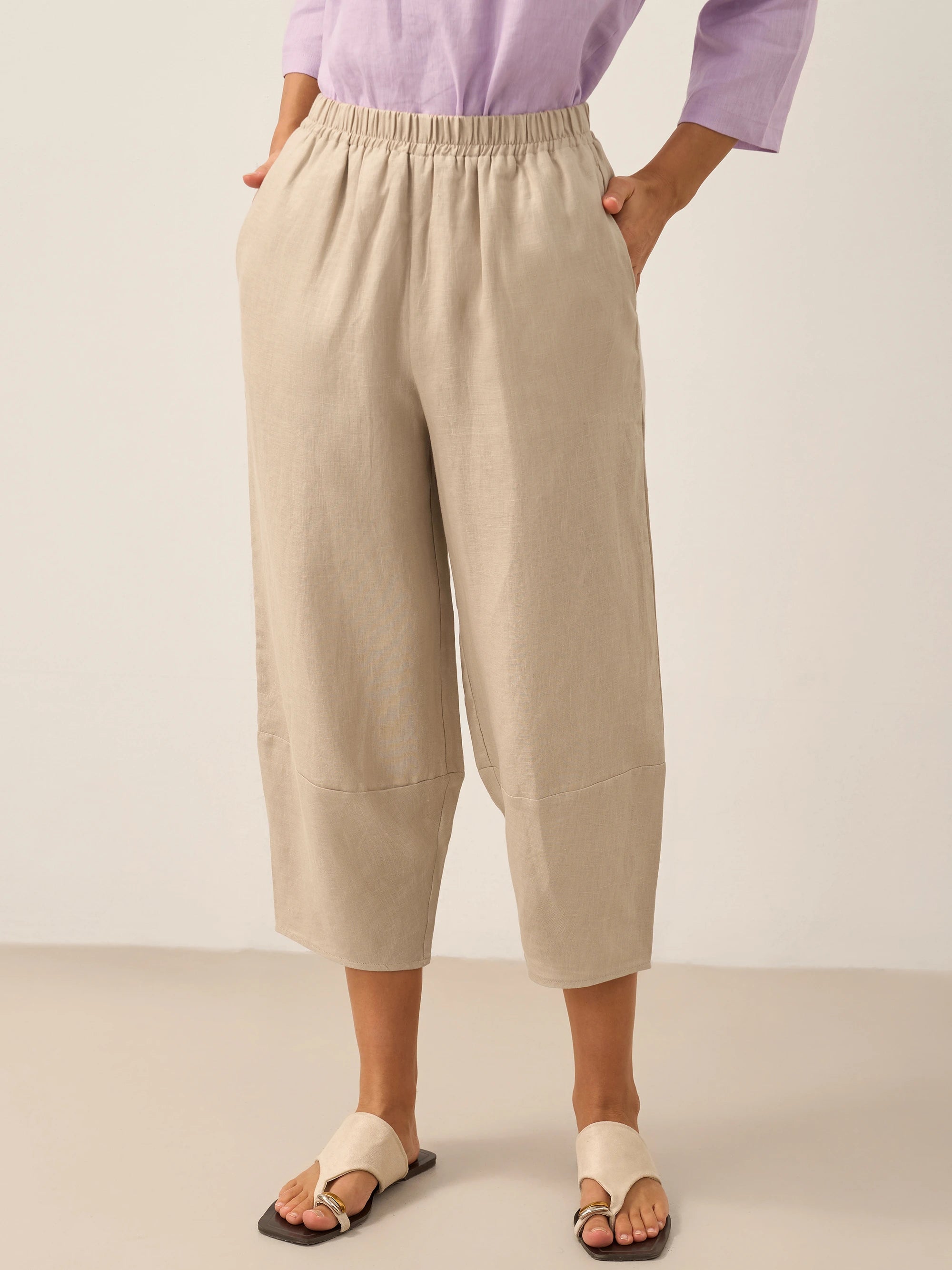 100% Linen Crop Pants RORY